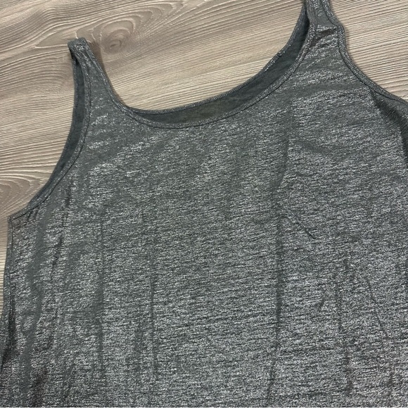 Eileen Fisher Metallic Organic Linen Tank Top in Gray - Picture 2 of 7